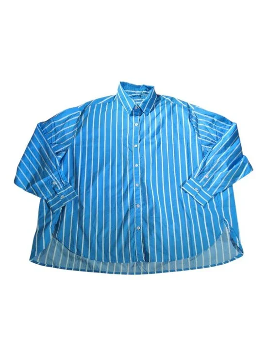 Aerie Good Day Button Day Shirt NWT Nautical Coastal Preppy 100% Cotton - Picture 4 of 11